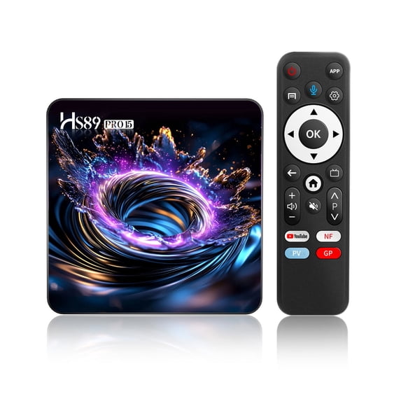 HS89 Pro 15 Android 14.0 TV Stick 16GB ATV Rockchip 3539 Octa-Core WiFi6 2.4G/5.8Ghz BT5.4 4K AV1 Ultra HD Voice Control Smart Home Player