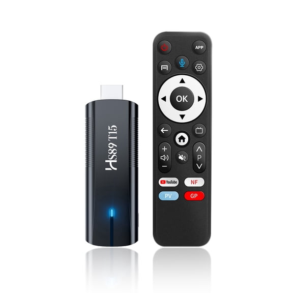 HS89 T15 Android TV Box, RK3539 Octa-Core, 4GB RAM 32GB ROM, Android 14, Wi-Fi 6, BT5.2, 8K Ultra HD, HDR10+, Voice Remote Control