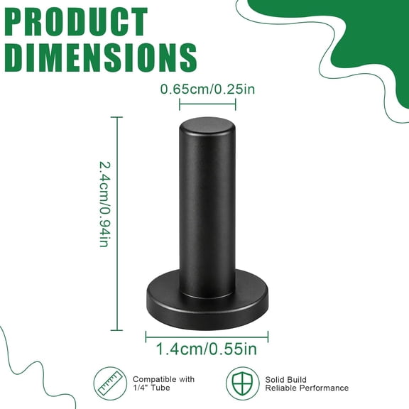 HSAPOW-1/4 Inch Drip Irrigation End Plug Fittings, 22 Pieces End Cap Connectors for 1/4" Irrigation Tubing Push-to-fit Fittings Leak Free Drip Line Plug Parts for Garden Lawn Irrigation System