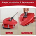 thumbnail image 1 of HSAPOW-2 Pack Scrub Brush Replacement Head Compatible with O Cedar Easywring 1-Tank System, 2 Pcs Spin Mop Replace Scrubber Mop Head & 1 Mop Base for Bathroom Kitchen Deck Tub and Tile, 1 of 4