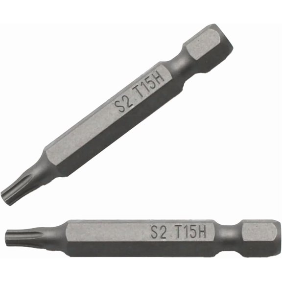 HSAPOW-25 pc T15H Tamper Proof Security Torx 6 point 2 Inch Screwdriver Insert Bits
