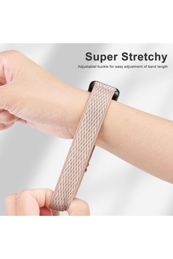 -3 Pack Watch Bands for Spade Co Health Smartwatch 4, 22mm Elastic Nylon Replacement Wristband Adjustable Straps for Men & Women