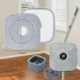 thumbnail image 1 of HSAPOW-® 6-Pack 9 inch Extra Thick Microfiber Pad Refill for SPIN-800 TrueClean Mop & Bucket Square, Compatible with M16 and Most Square Spin Mop and Bucket, Machine Washable up to 100x, 1 of 4