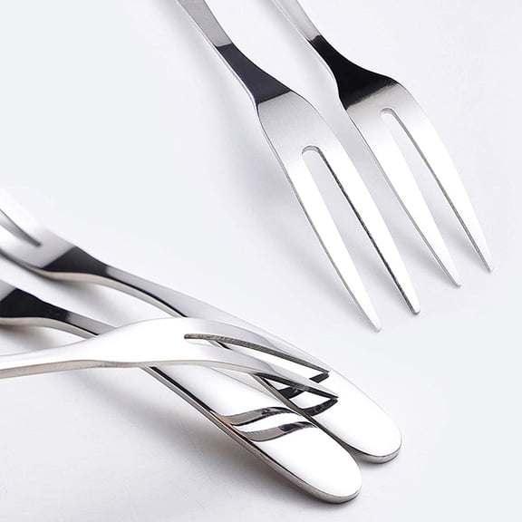 HSAPOW-6Pcs Professional Escargot Forks, Mini Forks for Oyster and Shellfish, Appetizers Tasting Forks, Cocktail Fruit Forks