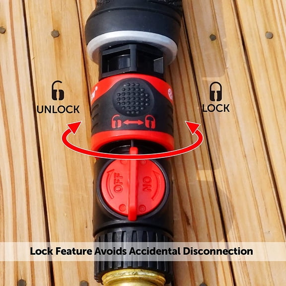 HSAPOW-93218 Premium Garden Hose Quick Connect Kit | 9-Piece / 3-Pair Snap & Lock Fittings and Adapters with Water Stop, Flow Control, Secure Twist-Lock Design