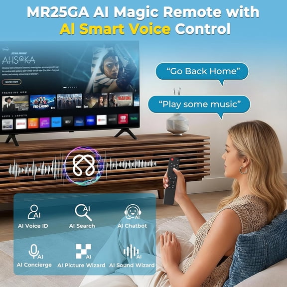 HSAPOW-AI Magic Remote MR25GA LG Remote Control for Smart TV, LG TV Replacement Remote with AI Magic Voice and Pointer Fuction Compatible AN-MR25GA/MR24GA/MR23GA,AN-MR22GA/22GN UHD OLED QNED NanoCell