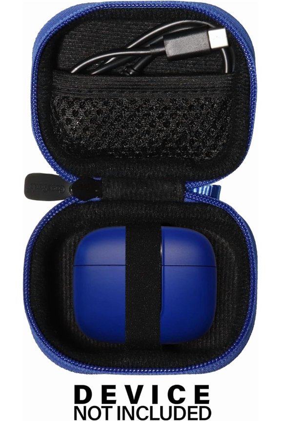 -Case for TAGRY X08 Bluetooth Headphones True Wireless Earbuds 60H, mesh Pocket for Charge Cable (Blue)