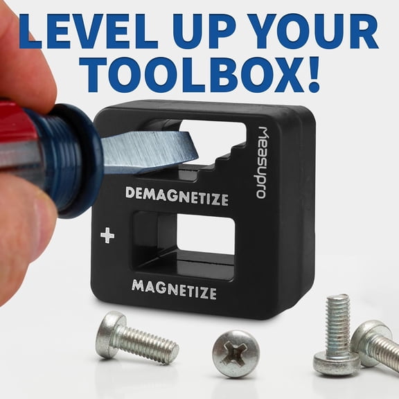 HSAPOW-Demagnetizer and Magnetizer for Screwdrivers Tips, Bits, and Small Tools, Large or Big Screws, Drills, Drill Bits, Sockets, Nuts, Bolts, Nails and Precision Construction, Black - 3 Pack
