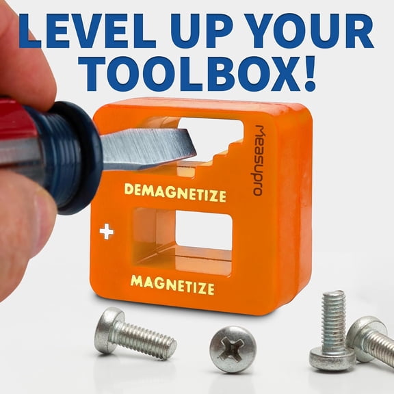 HSAPOW-Demagnetizer and Magnetizer for Screwdrivers Tips, Bits, and Small Tools, Large or Big Screws, Drills, Drill Bits, Sockets, Nuts, Bolts, Nails and Precision Construction, Orange - 3 Pack