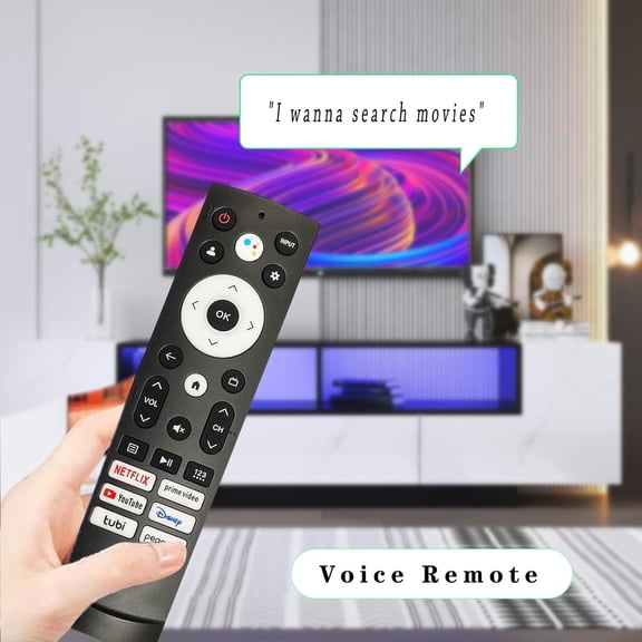 HSAPOW-ERF3M90H Replacement Voice Remote Compatible with Hisense Smart TV A53FUA 50A53FUA 43A53FUA 75A53FUA 50A62GUA 75A62GUA 55A66GUA 50A66GUA 85A66GUA 70A56EUA 43A53EUA 55U75H 75U75H 55U8H 65U7H