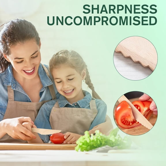 HSAPOW-Eco-Friendly Disposable Wooden Utensils400PCS Compostable Silverware (200 Forks, 100 Spoons, 100 Knives) - Alternative to Bamboo Utensils - Plastic-Free Cutlery for Parties & Catering