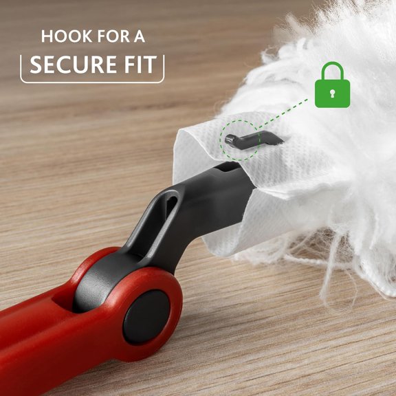 HSAPOW-Flex & Catch Heavy Duty Dusting Kit with 15 Disposable Duster Refills | New & Improved Model | Extendable 3 Ft Handle with Stay-On Duster Hook | Traps 3X More Dust Than Feather Dusters