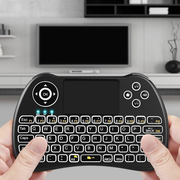 HSAPOW-H9 Mini Keyboard with Backlit,2.4GHz Wireless Keyboard with Touchpad for PC, Smart TV, Android TV Box, HTPC/IPTV,Windows 7 8 10Not Suport Bluetooth