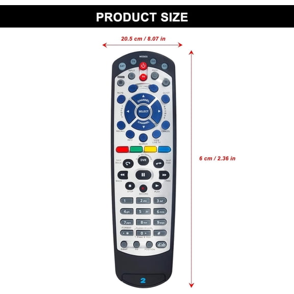 HSAPOW-IR UHF Replacement Remote Control Compatible with Dish 21.1 Network Satellite Receiver