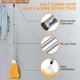 thumbnail image 1 of HSAPOW-Matthew Microfiber Mop Replacement Compatible with Microfiber Cloth Mop Refill,Stainless Steel Spin Mop Replacement 54" Handle with Wet Mop for Floor Cleaning (2 Mop Heads w/1 Handle)-Orange, 1 of 4