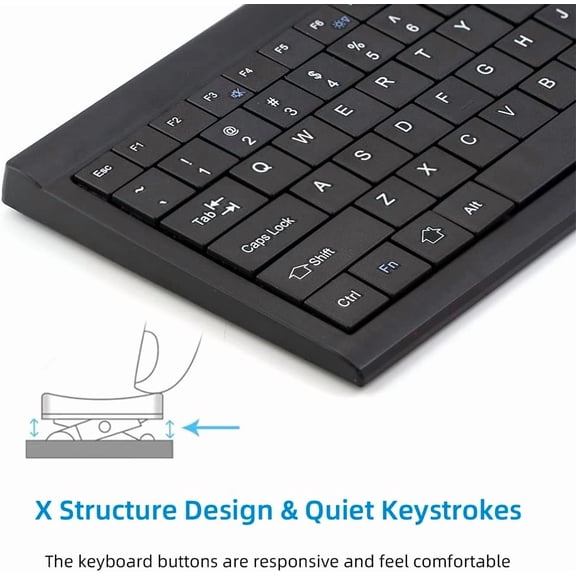 HSAPOW-Mini Keyboard, Small Wired 82 Scissor Keys, USB Interface Compact for Android, Windows PC, Laptop, Raspberry Pi, Windows 10/8/7