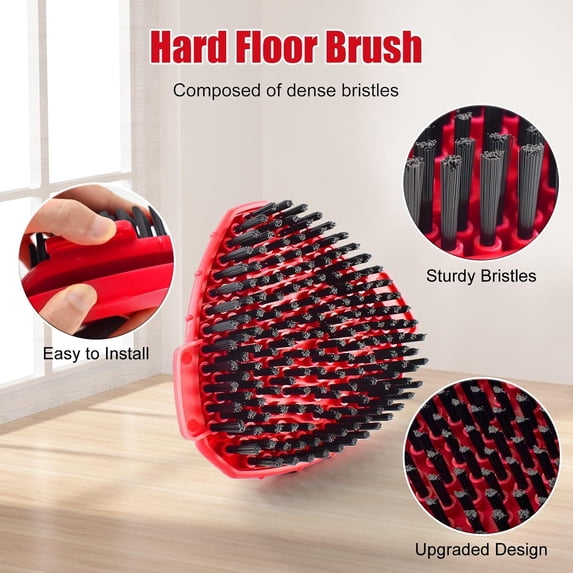 HSAPOW-Mop Handle for Ocedar, Scrub Brush and Spin Mop Base Compatible with O Cedar EasyWring 1 Tank Spin Mop,4-Section Spin Mop Handles and Base for EasyWring Spin Mops