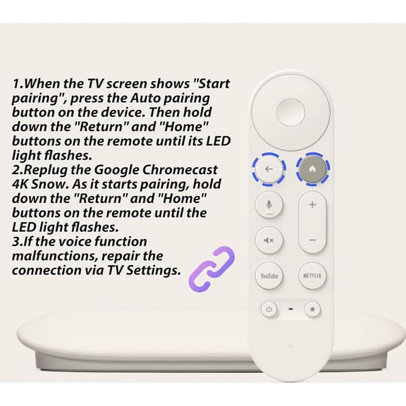HSAPOW-New Replacement Voice Remote Control GY3LE Compatible with Google TV Streamer 4K, GY3LE Voice Search Remote, Compatible with Google Streamer 4K Smart TV, Not Compatible with Chromecast Google