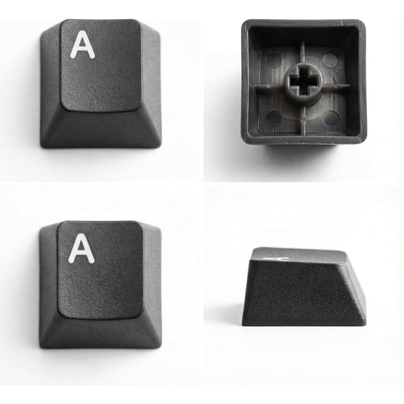 HSAPOW-PBT Double Shot Keycaps Set,Cherry Profile Custom Keyboard Keycaps for 61/64/68/84/87/100/104/108 Mechanical Keyboard(Black Grey)