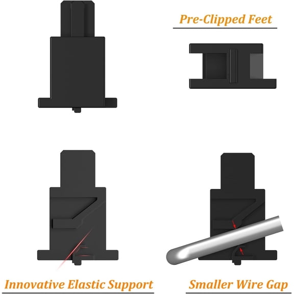 HSAPOW-Plate Mount Stabilizer V3, Innovative Pre-Clipped Stem for Minimum Wire Wobble 2U 6.25U 7U Keyboard Stabilizers (V3 Black Silver 80% Kit)