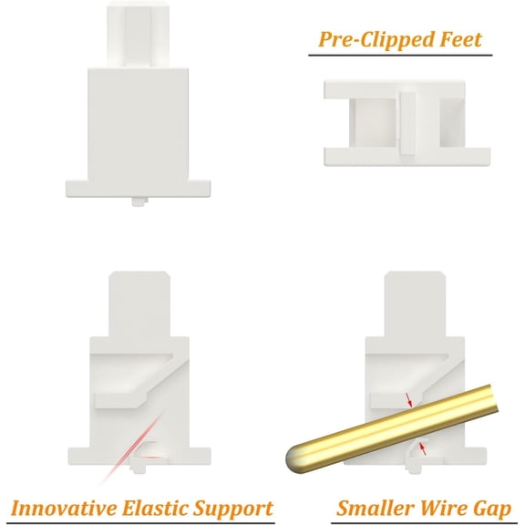 HSAPOW-Plate Mount Stabilizer V3, Innovative Pre-Clipped Stem for Minimum Wire Wobble 2U 6.25U 7U Keyboard Stabilizers (V3 Cream Gold 100% Kit)