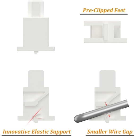 HSAPOW-Plate Mount Stabilizer V3, Innovative Pre-Clipped Stem for Minimum Wire Wobble 2U 6.25U 7U Keyboard Stabilizers (V3 Cream Silver 80% Kit)