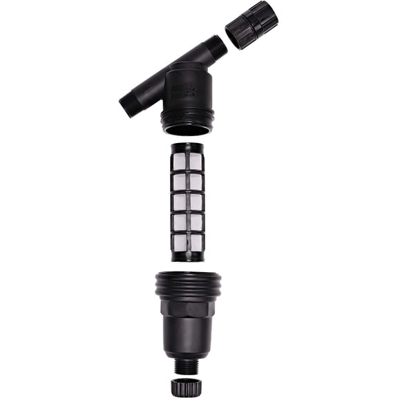 HSAPOW-R605DT "Y" Filter, 3/4-Inch MPT X 3/4-Inch MPT, for Drip Irrigation Systems, Connect to Pipe such as Sprinkler Riser, Removable Filter, Black