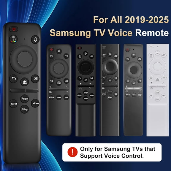HSAPOW-Replacement for Samsung TV Remote, for All 2019-2025 Samsung Remote Control for Smart TV with Voice Control, with Rechargeable Solarcell, USB-C Charging