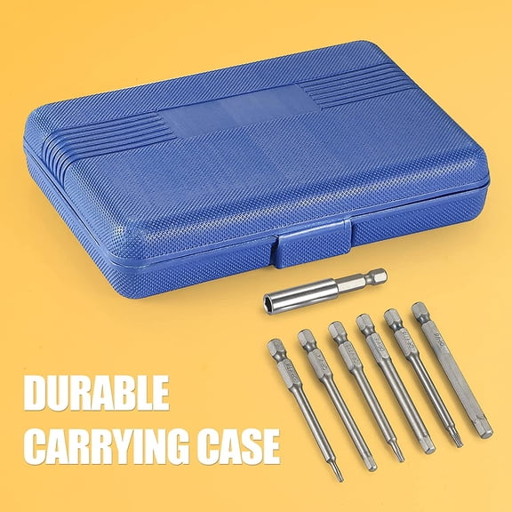 HSAPOW-Screwdriver Bit Set, Sunsbell Security Bit Set Extra Long Magnetic Driver Kit, Drill Screwdriver Bit Set, Screw Driver Bits with Case, Hex, Star Bits, Square, Spanner Bits - 50Pcs