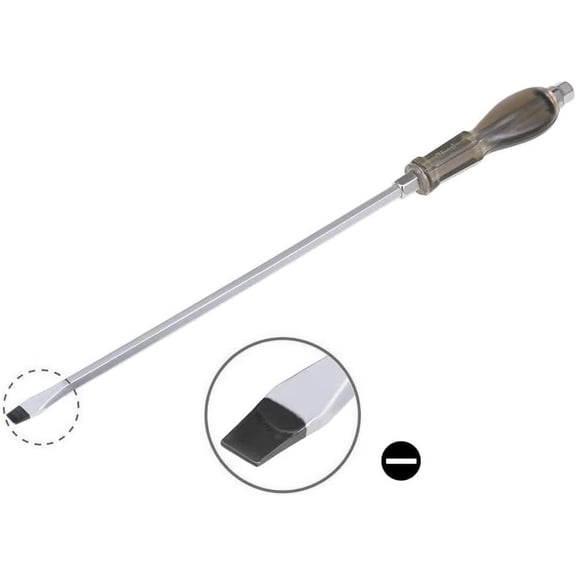 HSAPOW-Slotted Impact Screwdriver 12 Inch Keystone Demolition Driver Magnetic 1Pcs