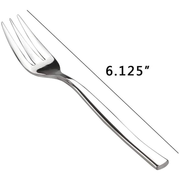 HSAPOW-Stainless Steel 3-Tine Tasting Forks for Appetizers, 12-Piece