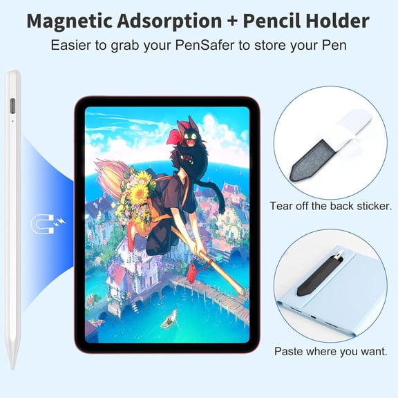 HSAPOW-Stylus Pen for iOS&Android Touch Screens, Active Pencil for Samsung, Smart Digital Stylus Pens for Lenovo/Vivo/Mi/HUAWEI and Other Tablets, iPhone/Samsung/Google Pixel Smart Phones for Drawing