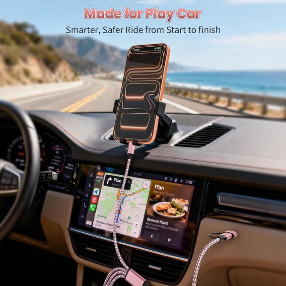 HSAPOW-Travel & Car USB C Cable, USB C Splitter Multi Charging Cable, 4 in 2 USB A/C Charging Cable with 4 Type C Ports, Compatible with iPhone 17/16/15 Pro Max/Android/Galaxy S26 and More USB C Devi