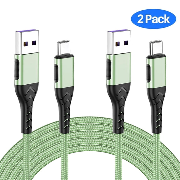HSAPOW-USB C Cable, Upgarded 2Pack 10ft Fast USB Type C Charging Cable for Android/Phone/Pad/Laptop, Type C Charger Braided USB Cable Compatible withi Phone 16/15/Pro/Plus/Max/Sam.Sung-Green