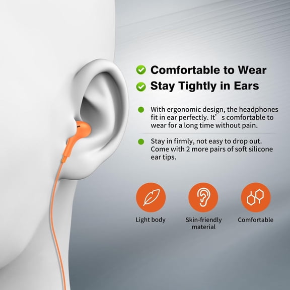HSAPOW-USB C Headphones for iPhone 17 16 15 Pro Galaxy S25 S26 Wired Earbuds with Microphone for Samsung S24 S23 S22 S21 Ultra, Magnetic Noise Canceling in-Ear Type C Earphone for iPad 10 Pixel 9 8,