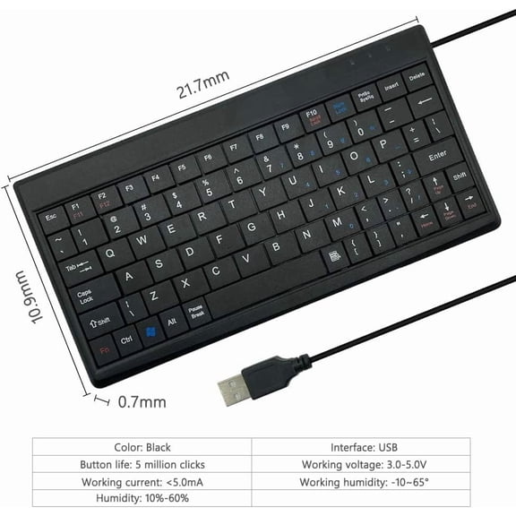 HSAPOW-USB Mini Keyboard,DIY Experiment Mini Keyboard Gaming,USB Interface for Android TV Box,Windows PC,Raspberry Pi,Windows 10/8/7