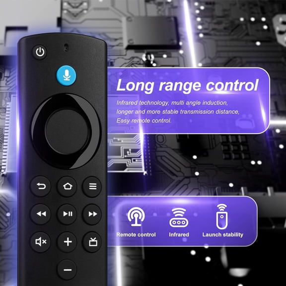 HSAPOW-Voice Remote Replacement for Fire Smart TV 3rd Gen, FireStick (2nd/3rd Gen/Lite/HD), TV Stick 4K (1st/2nd Gen/Max/Plus/Select), TV Cube (1st/2nd/3rd Gen), Fire Insignia/TCL/Pioneer Smart TVs