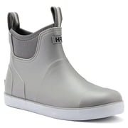 HSBDNZQ Mens Deck Boots, Waterproof Ankle Rain Boots, Anti-Slip Rubber Fishing Shoes for Boating, Camping & Outdoor Work, Gray, Size 11