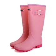 HSBDNZQ Rain Boots for Women, Waterproof Knee High Rubber Boots, Fashion Comfy Tall Water Boots Lightweightr Garden Booties for Outdoor