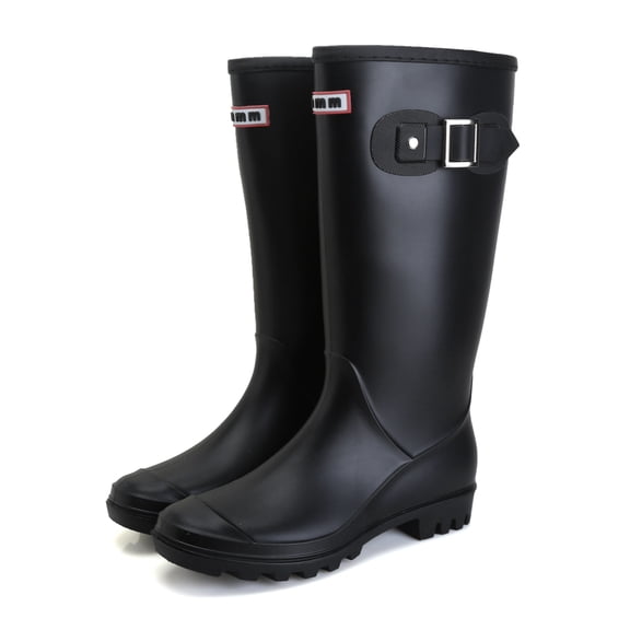 HSBDNZQ Rain Boots for Women, Waterproof Knee High Rubber Boots, Fashion Comfy Tall Water Boots Lightweightr Garden Booties for Outdoor