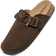 thumbnail image 1 of HSBDNZQ Suede Clogs for Women Men Cork Footbed Mules with Arch Support，Adjustable Buckle Closed Toe Slip-On Slippers, Comfortable Non-slip Rubber Sole House Sandals for Casual Indoor Outdoor Wear, 1 of 7