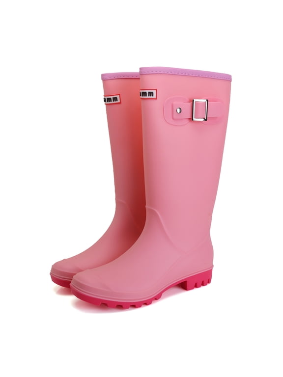 Rain Boots for Women, Waterproof Knee High Rubber Boots, Fashion Comfy Tall Water Boots Lightweightr Garden Booties for Outdoor