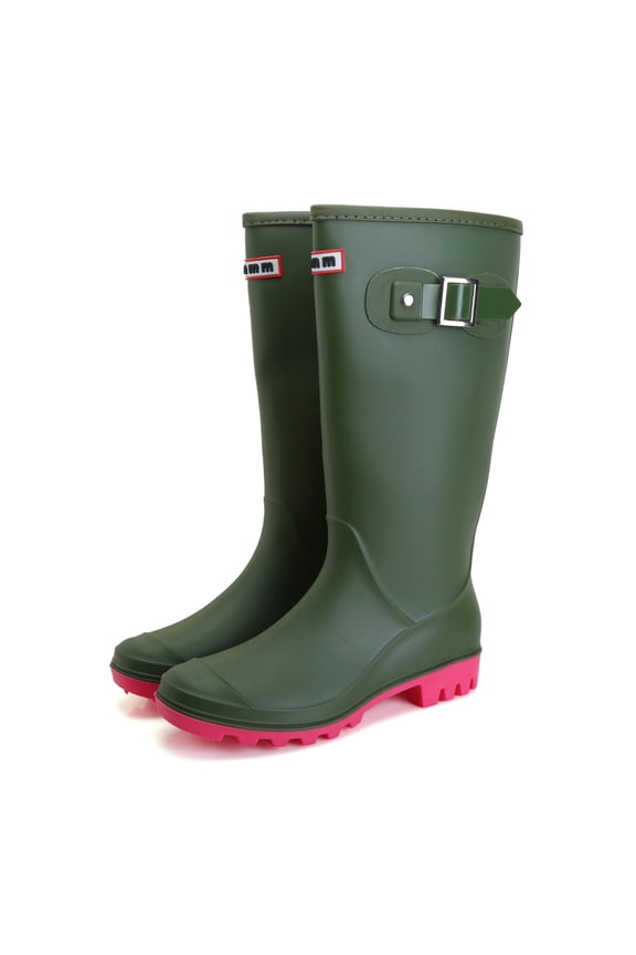 Rain Boots for Women, Waterproof Knee High Rubber Boots, Fashion Comfy Tall Water Boots Lightweightr Garden Booties for Outdoor