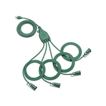 DEWENWILS 46 FT (22' 6' 6' 6' 6') Outdoor Extension Cord for Christmas Lights with 4 Outlets