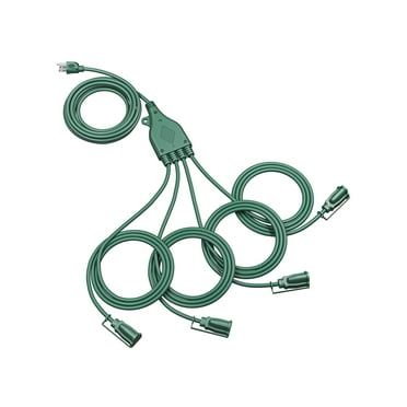 DEWENWILS 46 FT (22'+6'+6'+6'+6') Outdoor Extension Cord for Christmas Lights with 4 Outlets