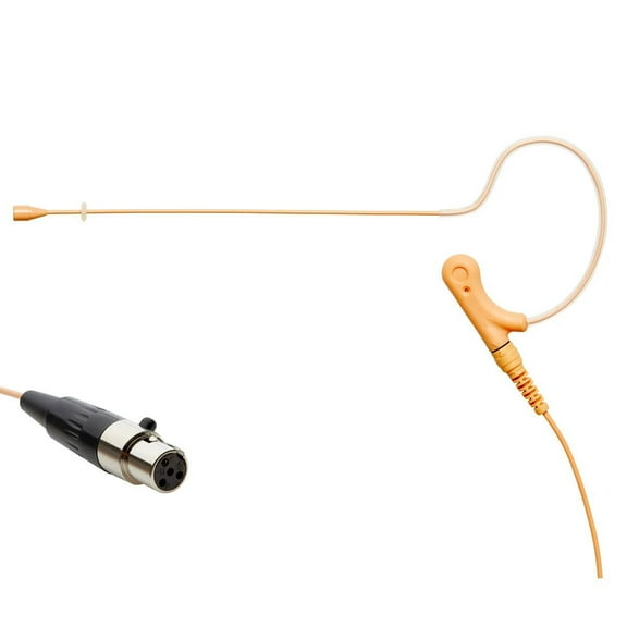 Airwave Technologies HSD-TITANIUM Omni-Directional Single Ear Headset Microphone, T4 Shure Compatible, Tan