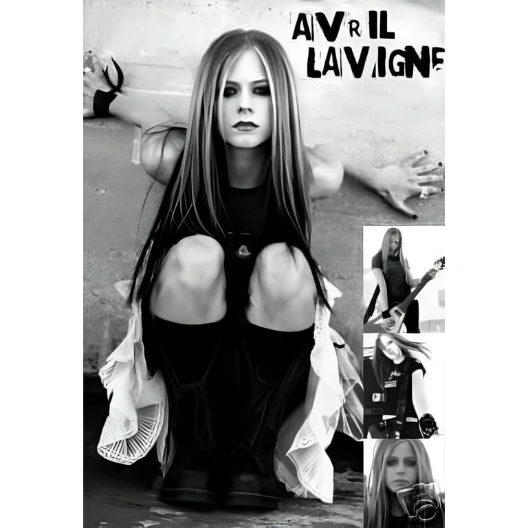 Avril Lavigne Singer Black and White Collage Poster 24x36