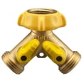 thumbnail image 1 of Nelson Brass Dual Shut-Off Valve with Swivel Connect, 1 of 2