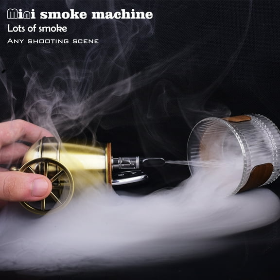 HSETIY Handheld Mini Smoke Machine 191754 Gold Easy-to-Use Rechargeable Remote Control Fog Machine