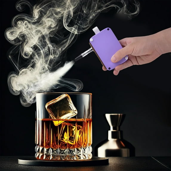 HSETIY Mini Handheld metal Smoke Machine Handmade Rechargeable Remote Control Smoke Machine Smoke Maker for Videos Photography Outdoor Activities Party
